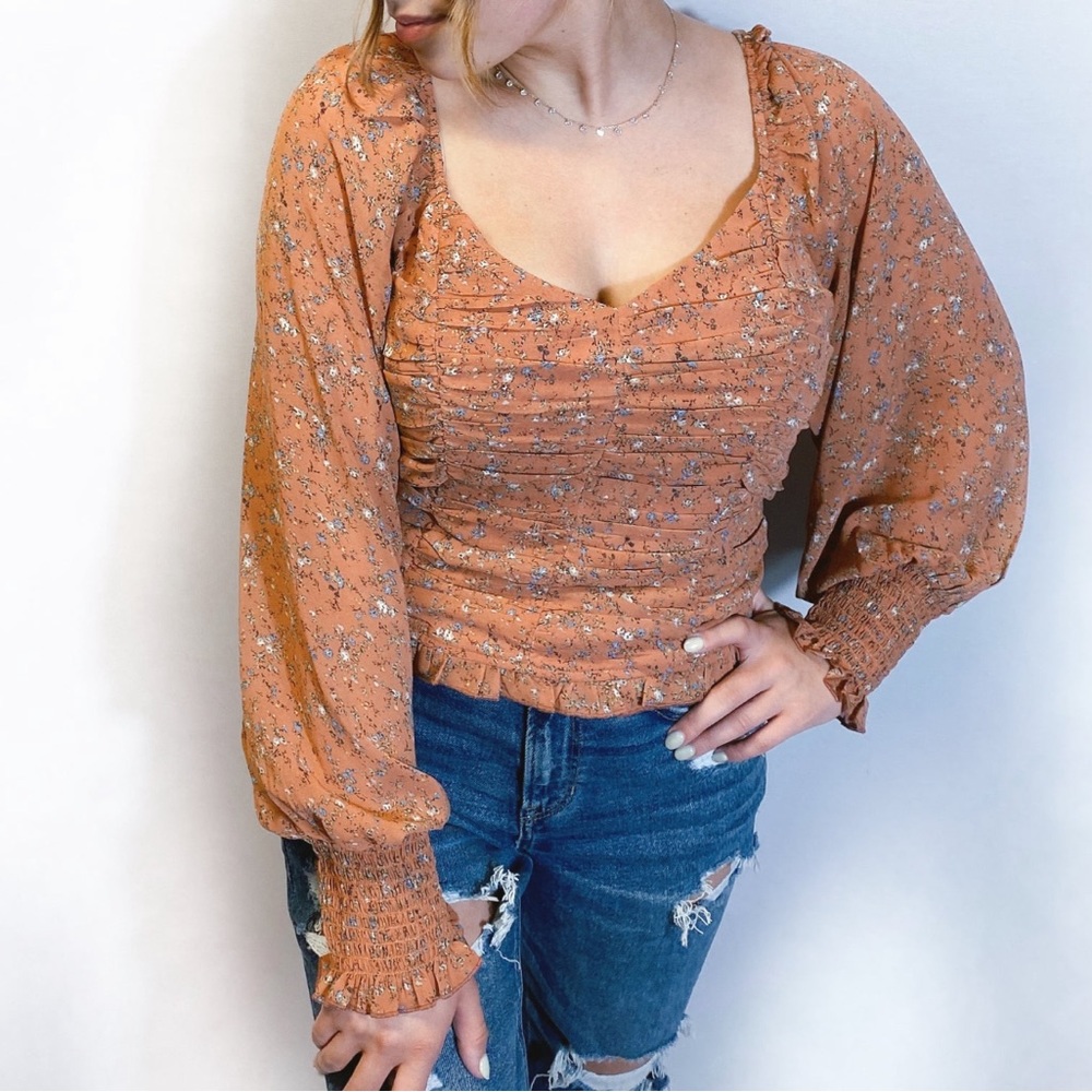 Women’s long sleeve floral top